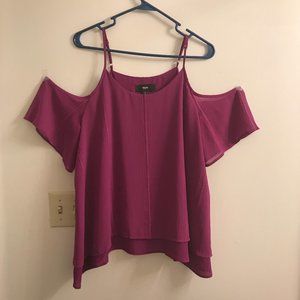 Mossimo Purple Cold Shoulder blouse